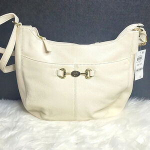 GIANI BERNINI NWT IVORY HORSEBIT HOBO BAG